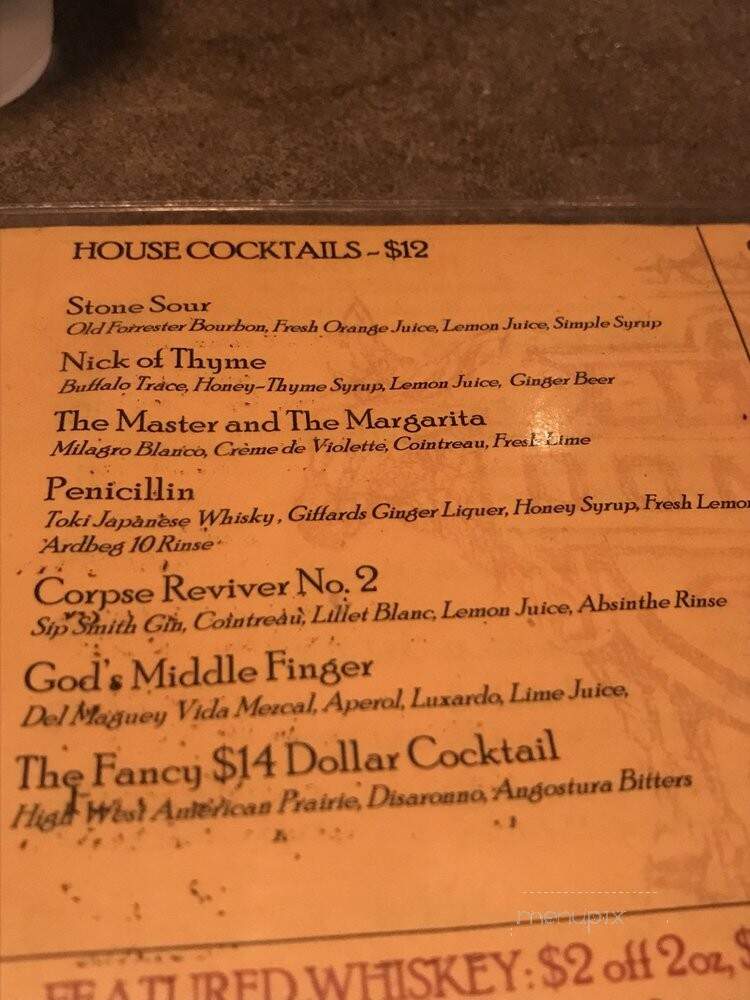 The Blind Donkey - Long Beach, CA menu_pic