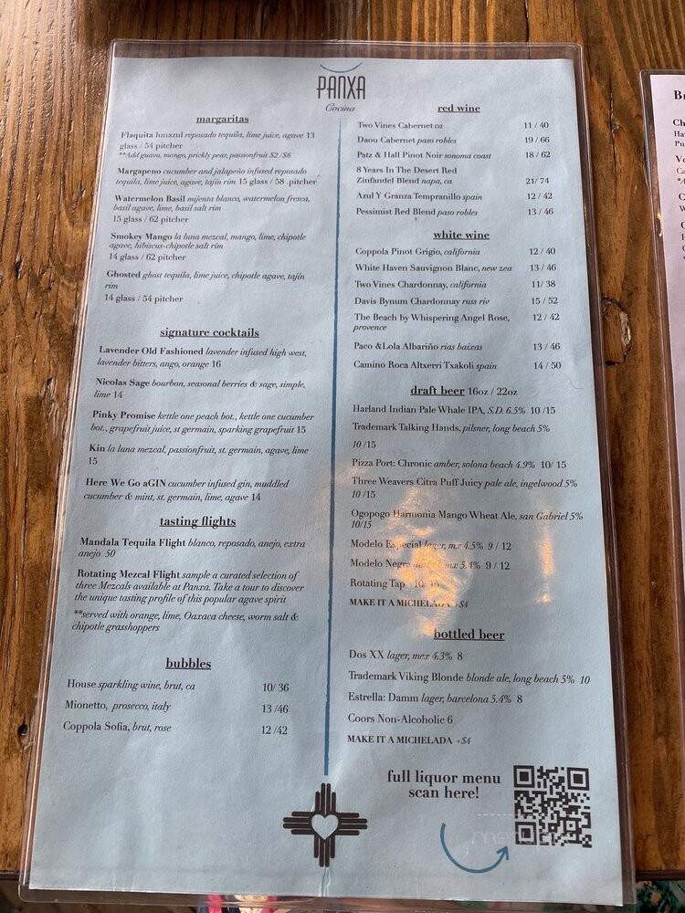 Panxa Cocina - Long Beach, CA menu_pic