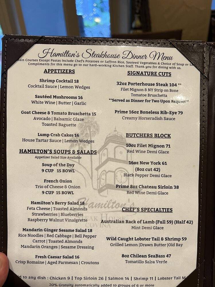 Hamilton's Steakhouse - Covina, CA menu_pic