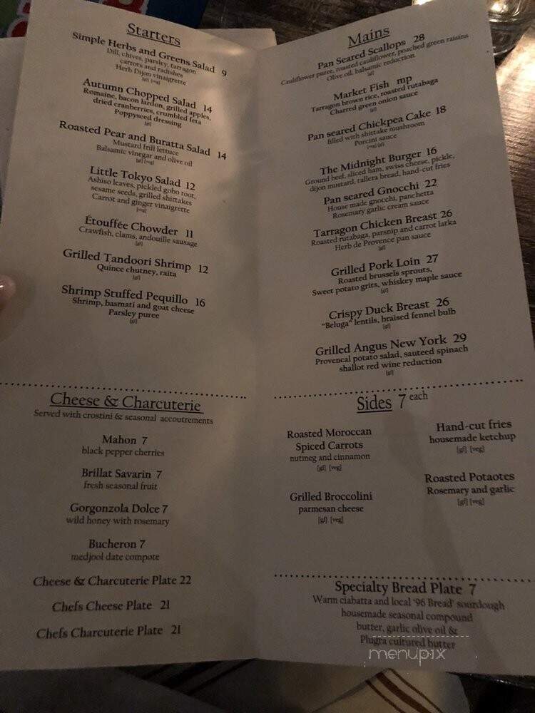 Claud & Co Bacchus' Kitchen - Pasadena, CA menu_pic