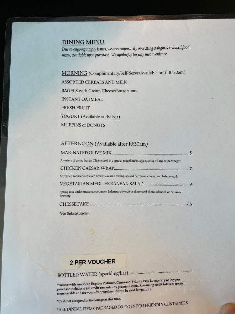 Airspace Lounge - San Diego, CA menu_pic
