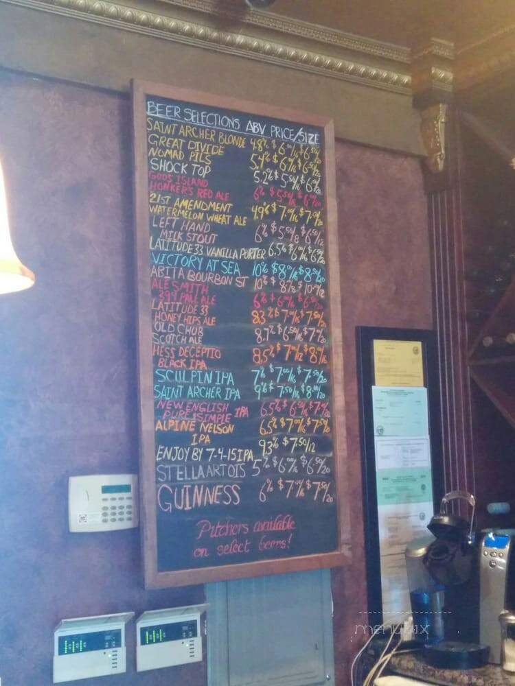 Churchill Cigar Lounge - San Diego, CA menu_pic