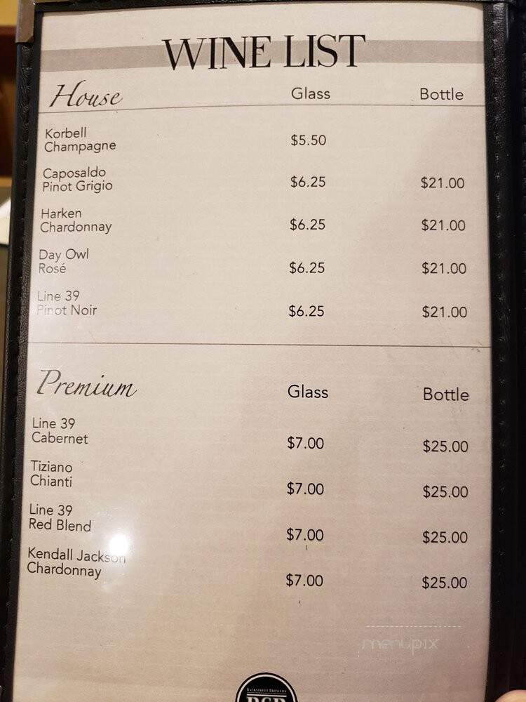 Backstreet Brewery - Irvine, CA menu_pic