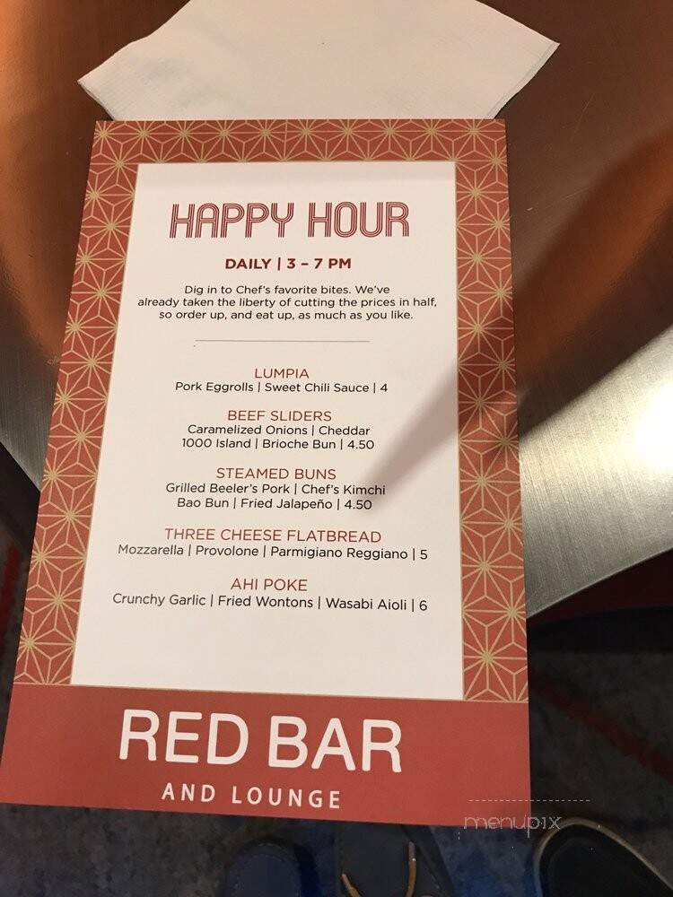 Red Bar & Lounge - Irvine, CA menu_pic