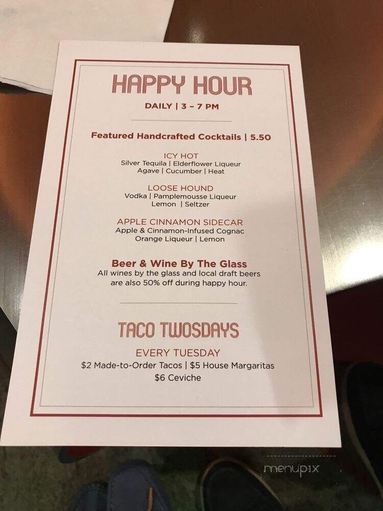 Red Bar & Lounge - Irvine, CA menu_pic
