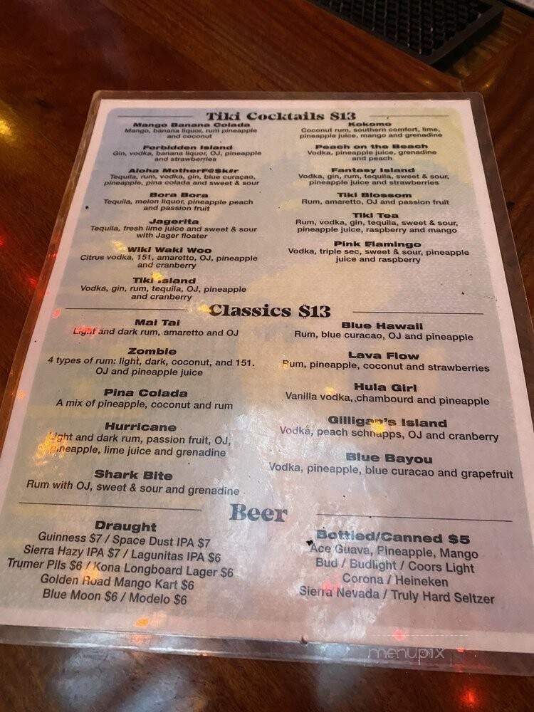 Tiki Haven - San Francisco, CA menu_pic