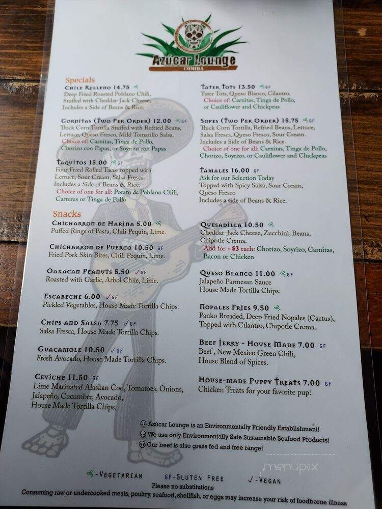 Paulina's Kitchen + Bar - San Francisco, CA menu_pic