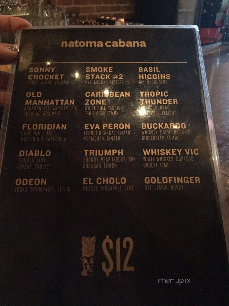 Natoma Cabana - San Francisco, CA menu_pic