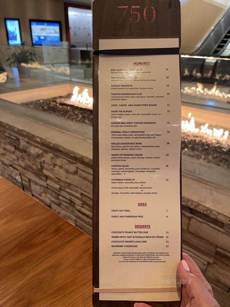 750 Restaurant & Bar - San Francisco, CA menu_pic