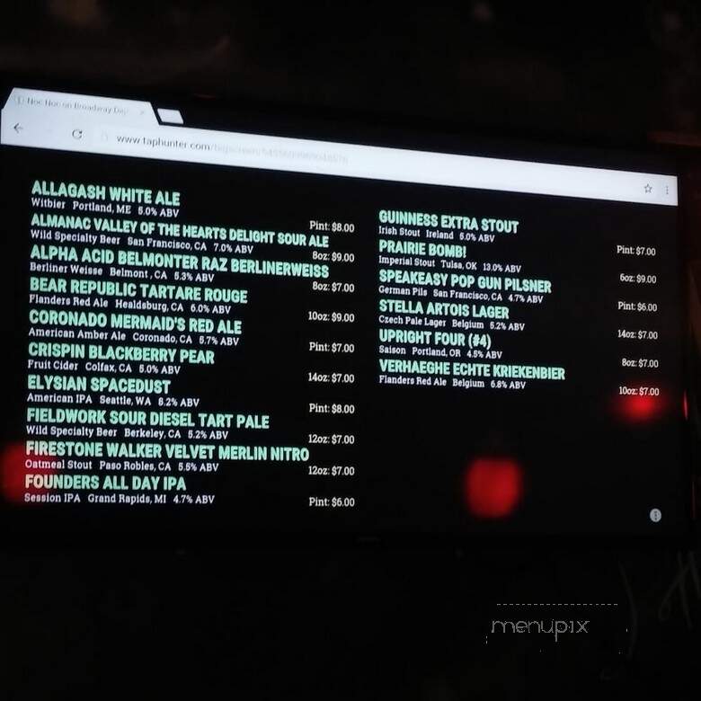 Noc Noc on Broadway - San Francisco, CA menu_pic