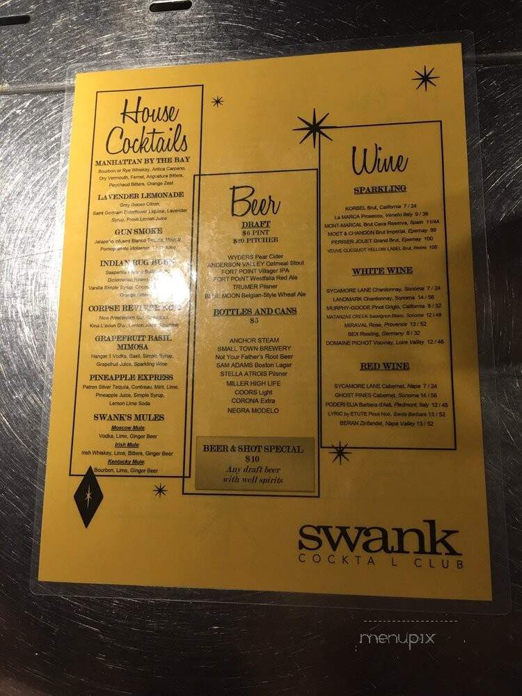 Swank Cocktail Club - San Francisco, CA