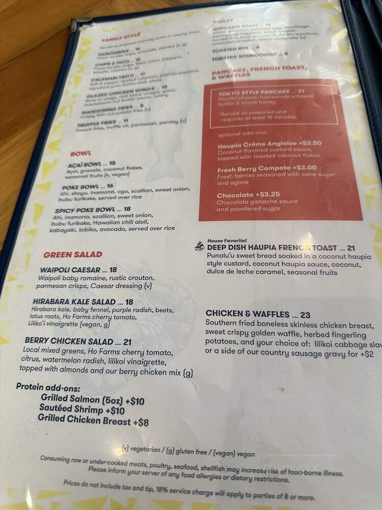 The Deck - Honolulu, HI menu_pic