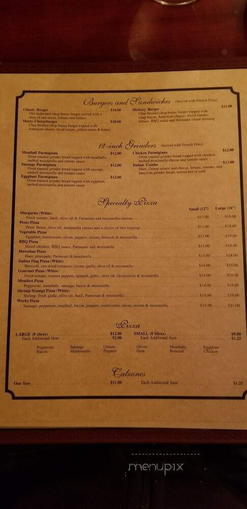 Fratelli's Restaurant & Pizza - Otis, MA menu_pic