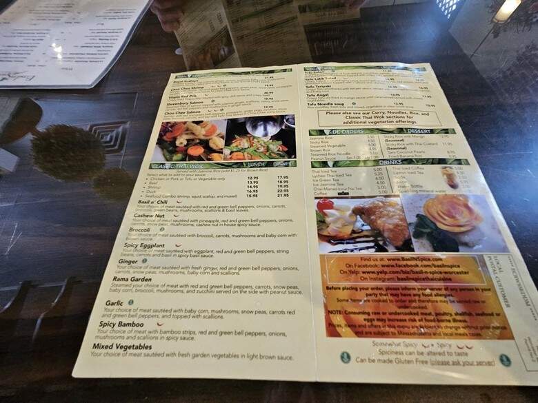 Basil n' Spice Thai Cuisine - Worcester, MA menu_pic