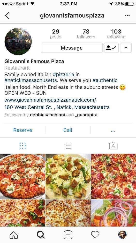Giovanni's Famous Pizza - Natick, MA
