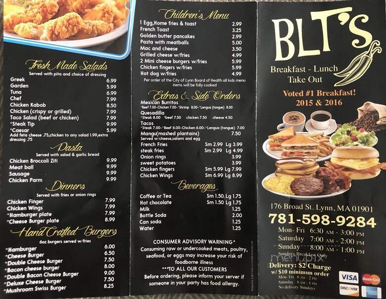 BLT'S Breakfast Lunch & Takeout - Lynn, MA menu_pic