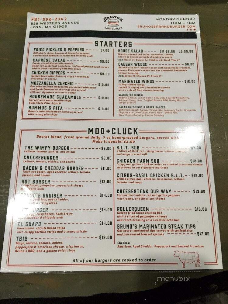 Bruno's Bar and Burger - Lynn, MA