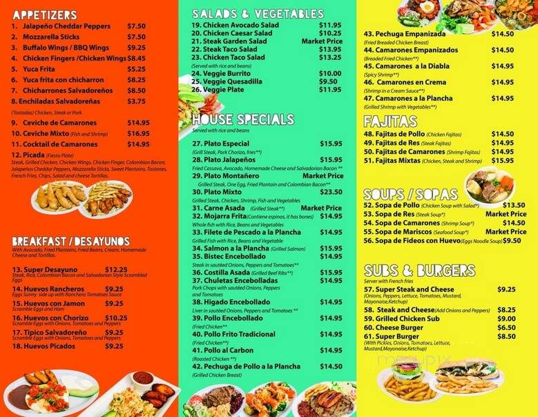 Jalapeno's Restaurant - Everett, MA menu_pic