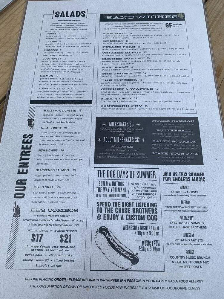 Rivershed - Scituate, MA menu_pic