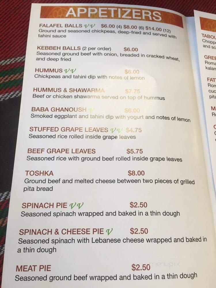 Lawadessa Restaurant - West Bridgewater, MA menu_pic