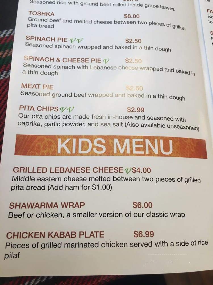 Lawadessa Restaurant - West Bridgewater, MA menu_pic