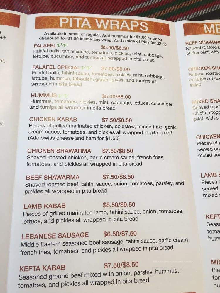 Lawadessa Restaurant - West Bridgewater, MA menu_pic