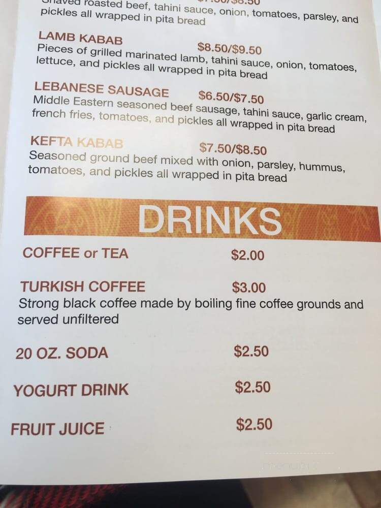 Lawadessa Restaurant - West Bridgewater, MA menu_pic