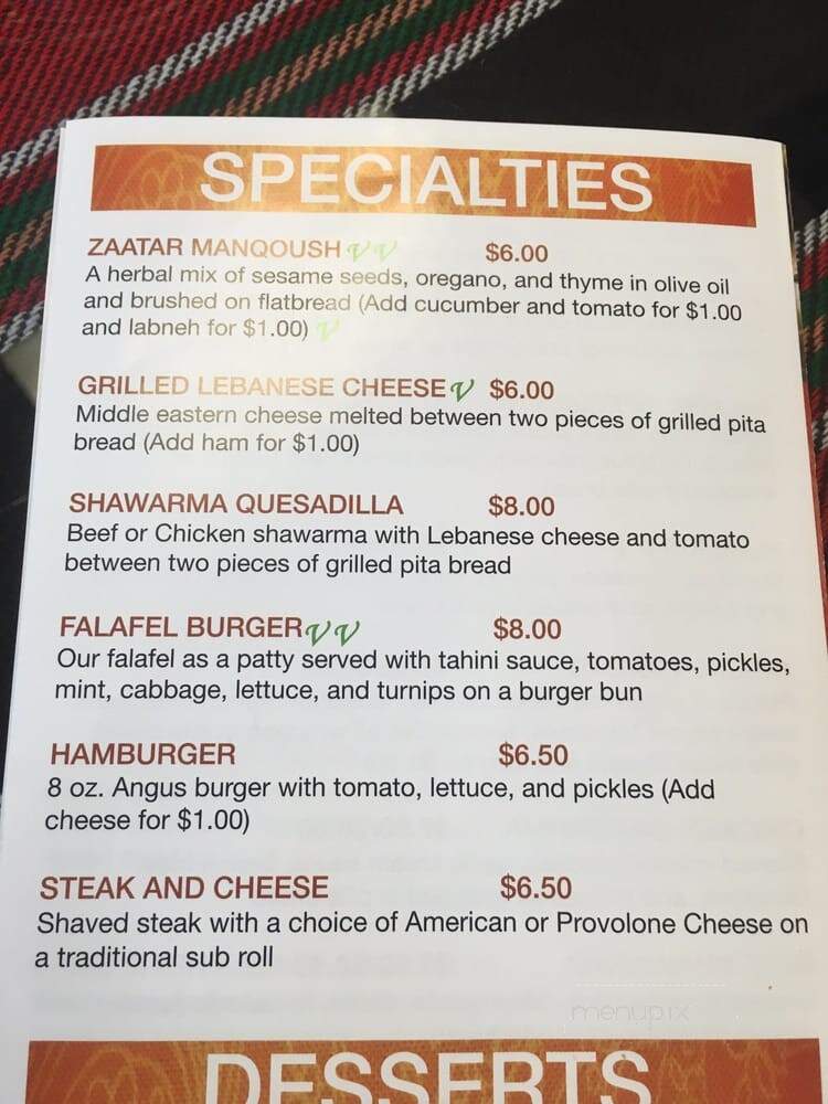 Lawadessa Restaurant - West Bridgewater, MA menu_pic
