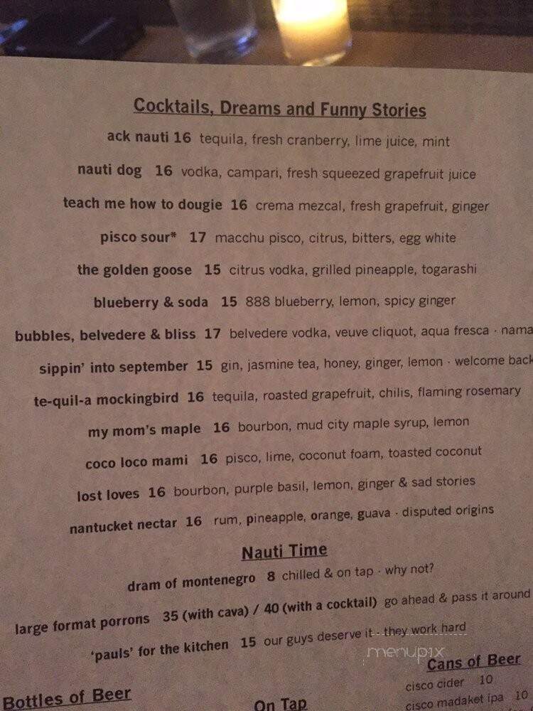 The Nautilus - Nantucket, MA menu_pic