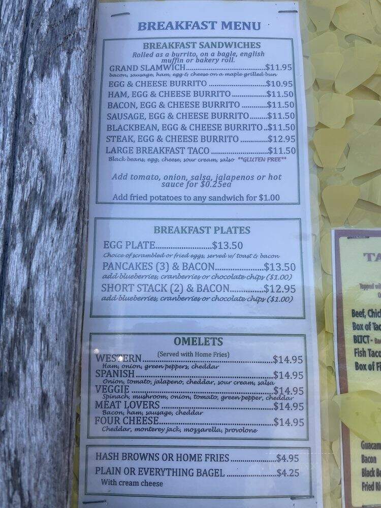 Easy Street Cantina - Nantucket, MA menu_pic