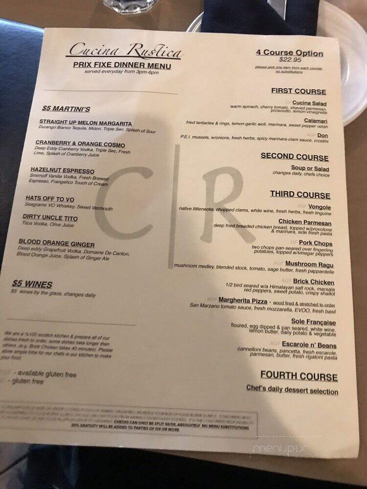 La Rosa - Cranston, RI menu_pic