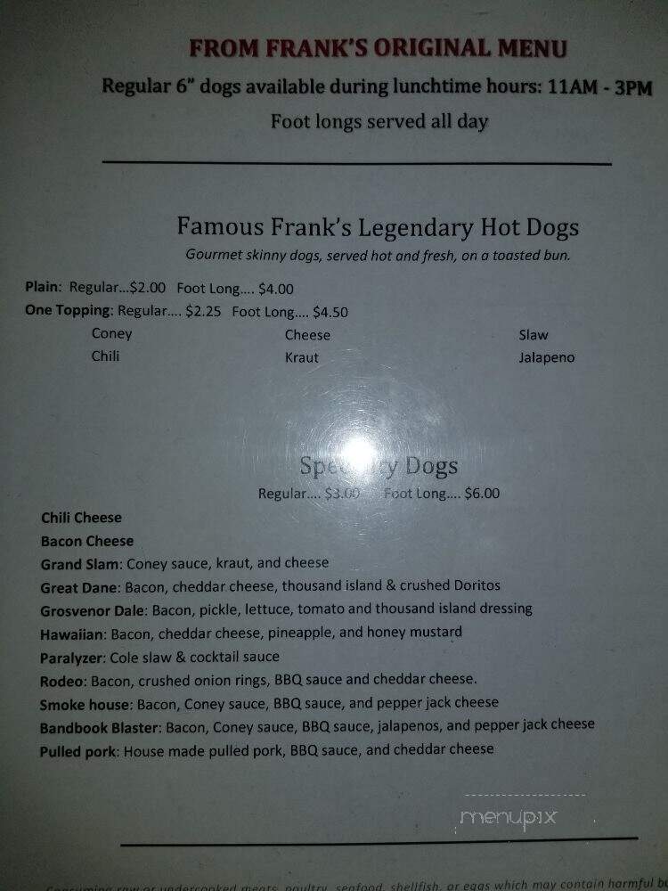 Route 12 Famous Franks - Thompson, CT menu_pic