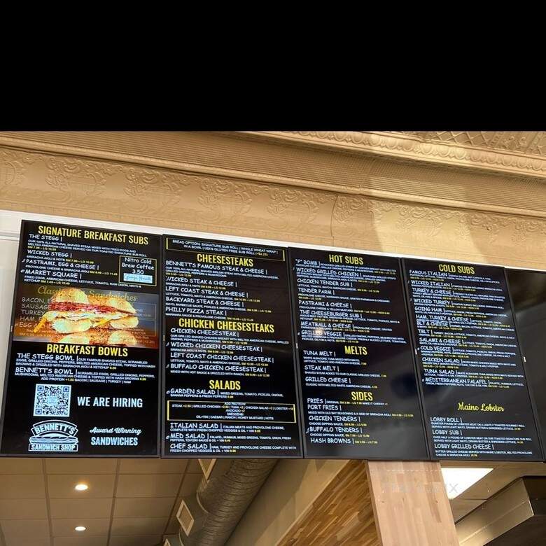Bennett's Sandwiches - Portsmouth, NH menu_pic
