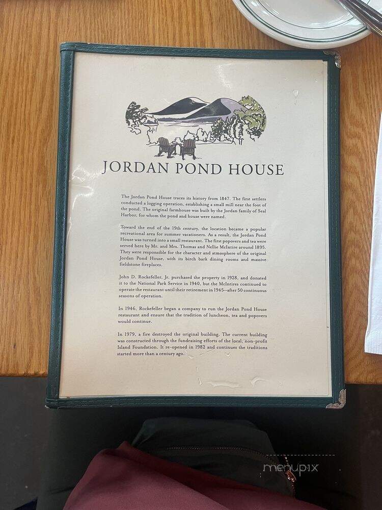 Jordan Pond House - Seal Harbor, ME menu_pic