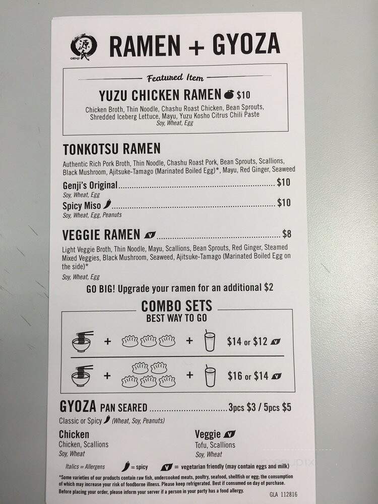 Genji Sushi - Glastonbury, CT menu_pic