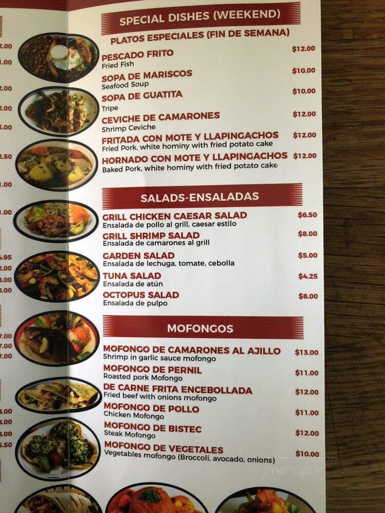 Los Gemelos - Norwalk, CT menu_pic