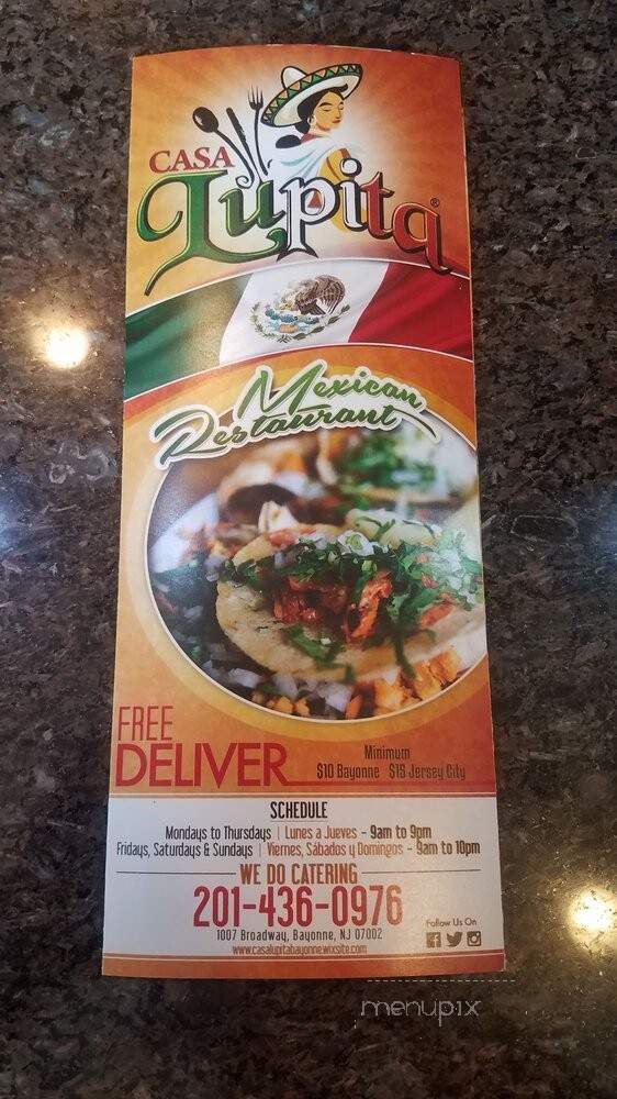 Casa Lupita - Bayonne, NJ menu_pic