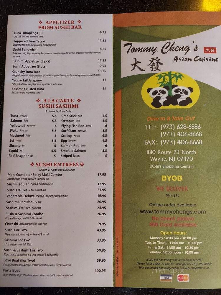 Tommy Cheng's Asian Cuisine - Wayne, NJ