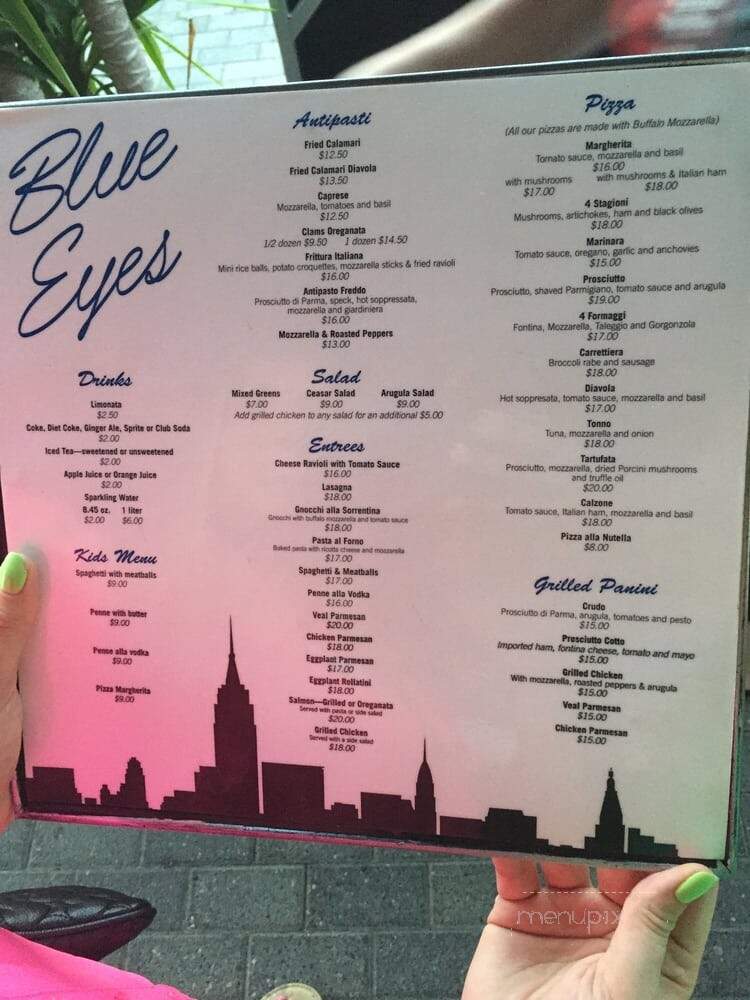 Blue Eyes Restaurant - Hoboken, NJ menu_pic