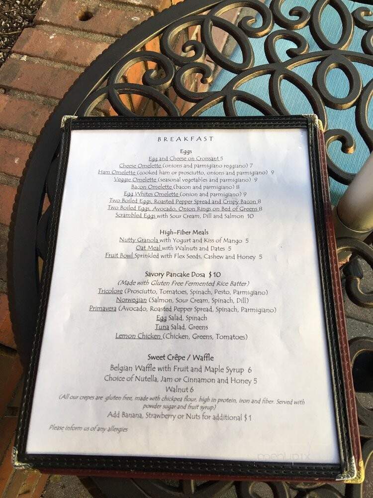 Green Pear Cafe - Hoboken, NJ menu_pic