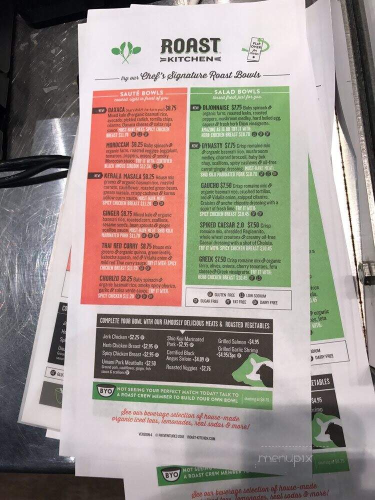 Roast Kitchen - New York, NY menu_pic