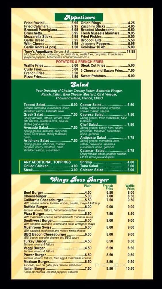 Tony Novante's - Union City, NJ menu_pic