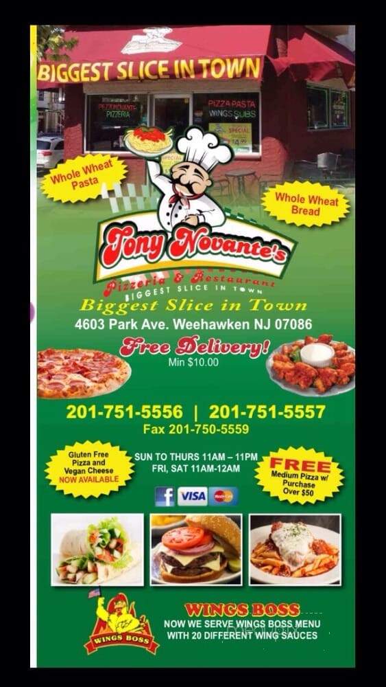 Tony Novante's - Union City, NJ menu_pic