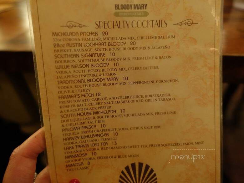 South House Bar & Restaurant - Jersey City, NJ menu_pic
