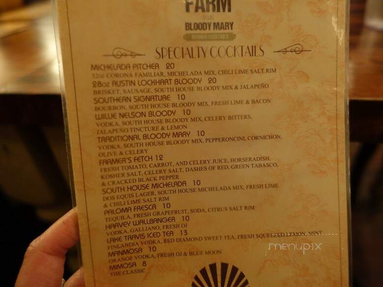 South House Bar & Restaurant - Jersey City, NJ menu_pic