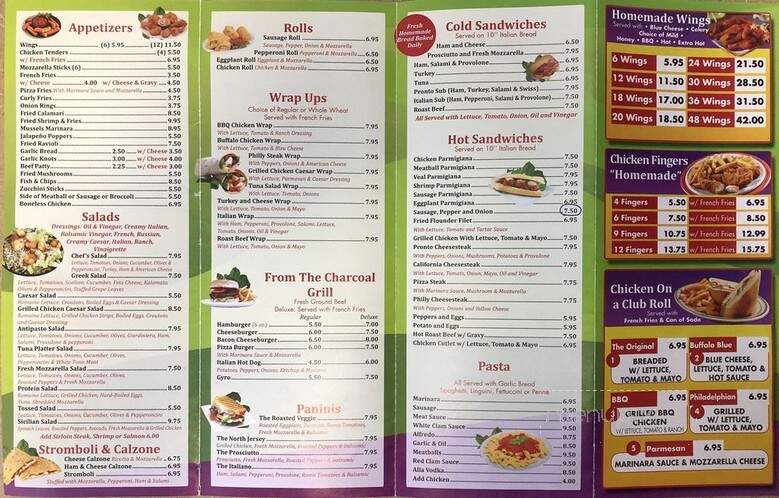 Pronto Pizza - Oradell, NJ menu_pic