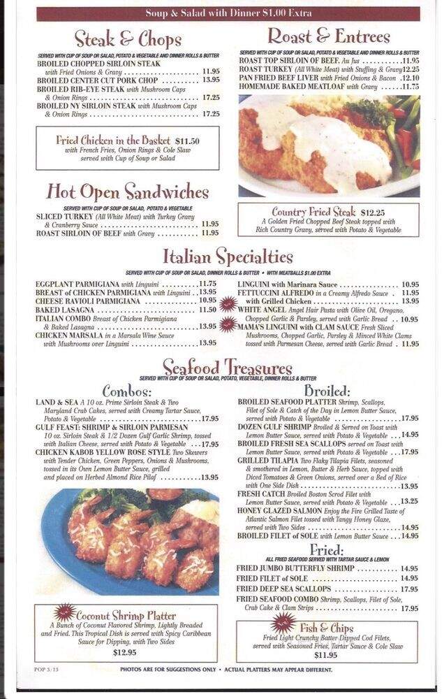 The Yellow Rose Diner - Keyport, NJ menu_pic