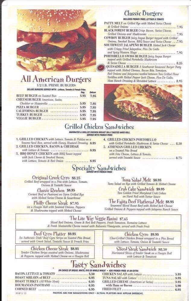 The Yellow Rose Diner - Keyport, NJ menu_pic