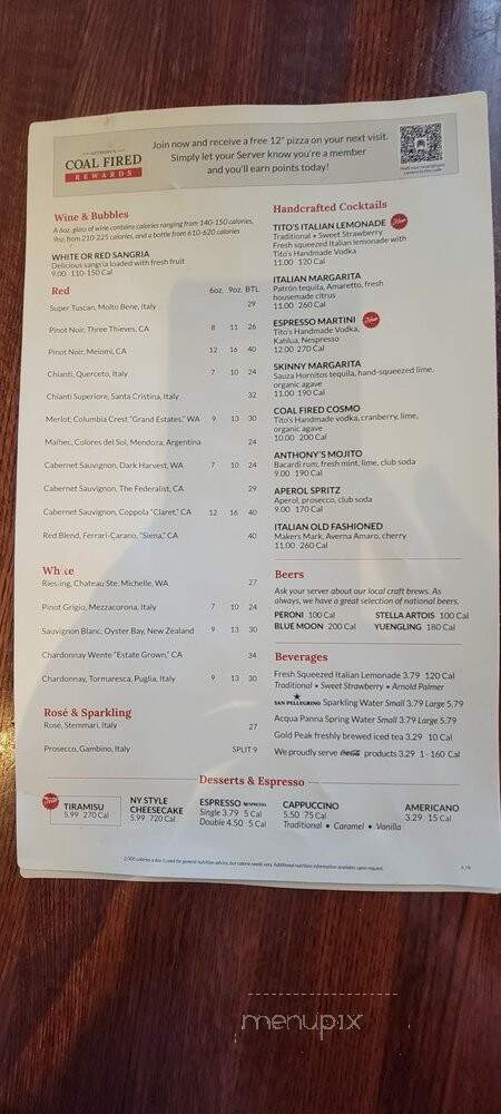 Anthony's Coal Fired Pizza - Englishtown, NJ menu_pic