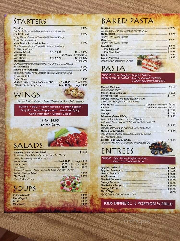 Antimo's Pizzeria & Restaurant - Randolph, NJ menu_pic